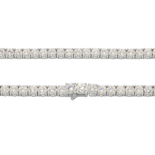 Women's White Gold Tennis Chain - 5mm