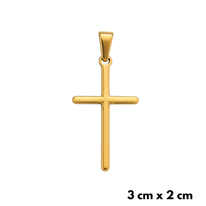 Simple Cross Pendant Gold