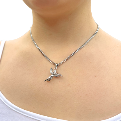 SET - Cuban Chain 3mm + Angel Pendant