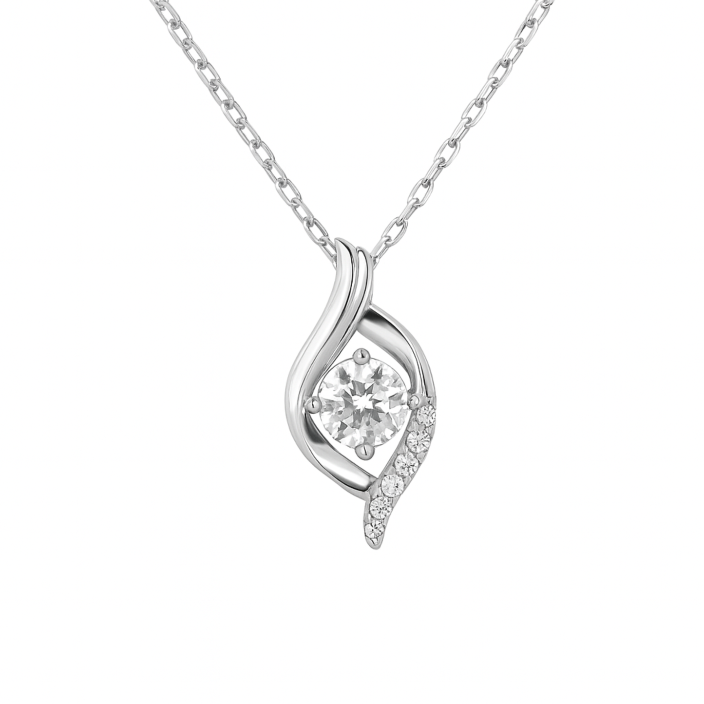 Women's White Gold S925 Moissanite Lumina Necklace