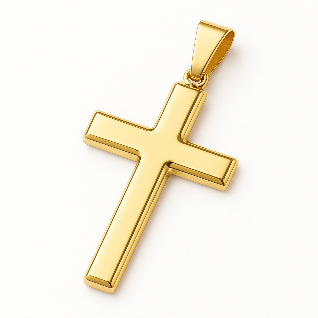 Clean Cross Pendant Gold