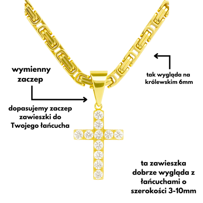 Diamond Cross Pendant Gold