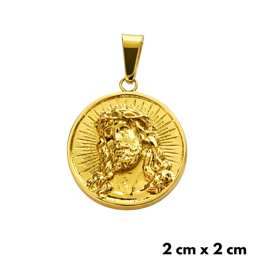Jesus Medal Pendant Gold
