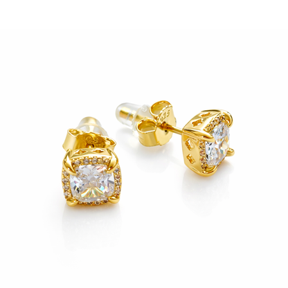 Women's Gold S925 Square Earrings