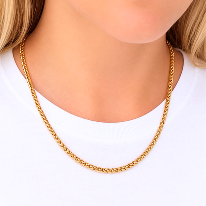 Women's Gold Wheat Chain - 4mm