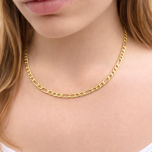 Women's Gold Figaro Chain - 5mm