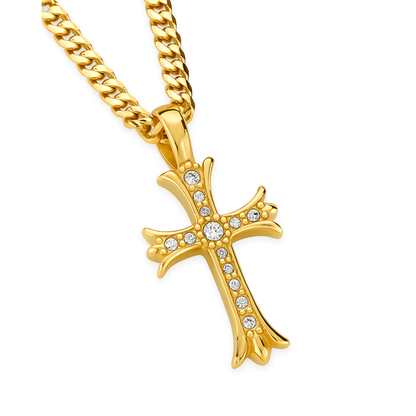 Medieval Cross Pendant Gold