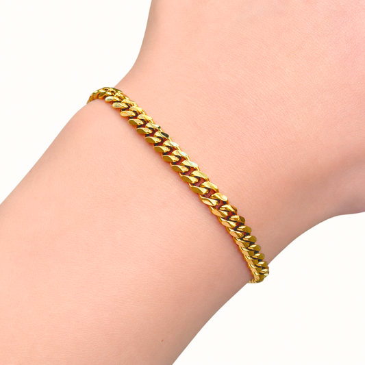Women's Gold Cuban Bracelet - 5mm