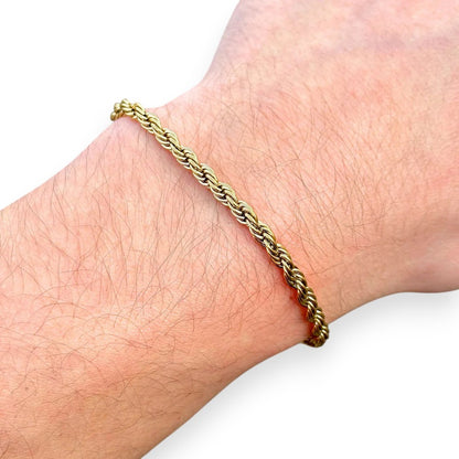 Gold Rope Bracelet - 4mm
