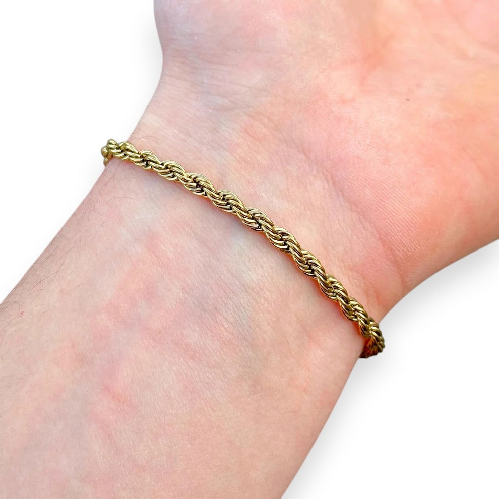Gold Rope Bracelet - 4mm