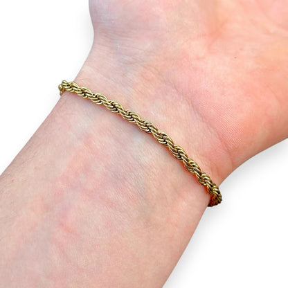Gold Rope Bracelet - 4mm
