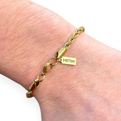 Gold Rope Bracelet - 4mm