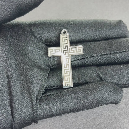 Ancient Cross Pendant White Gold