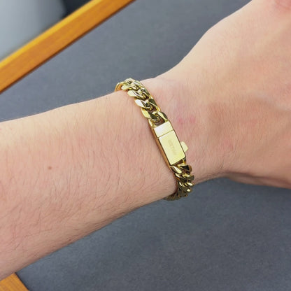 Gold Cuban Bracelet - 10mm