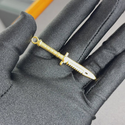Knife Pendant Gold