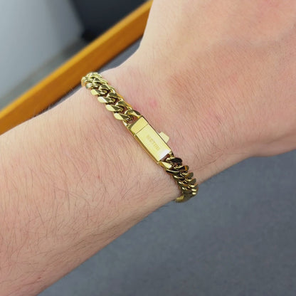 Gold Cuban Bracelet - 8mm