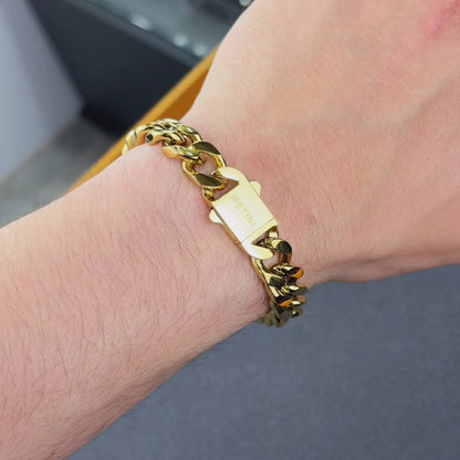 Gold Cuban Bracelet - 12mm
