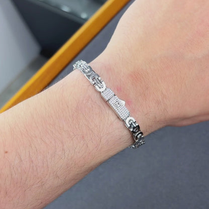 White Gold Noble Bracelet - 6mm