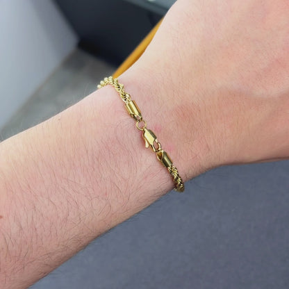 Gold Rope Bracelet - 4mm