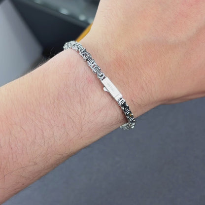 White Gold Royal Bracelet - 4mm