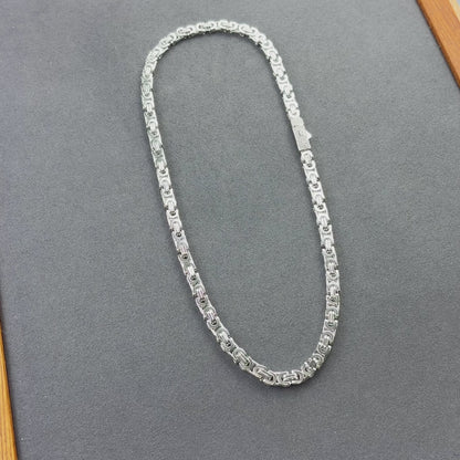 White Gold Noble Chain - 6mm
