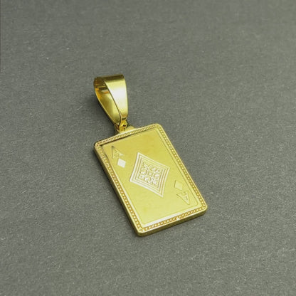 Ace Card Pendant Gold