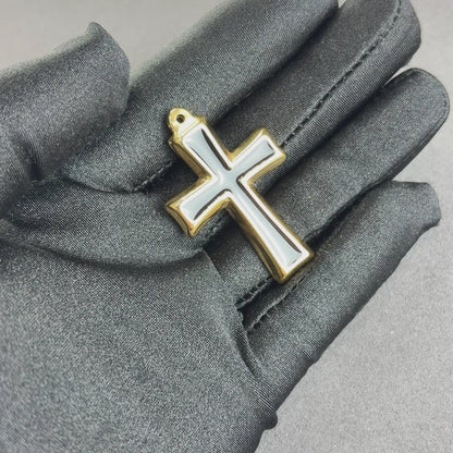Black Cross Pendant Gold