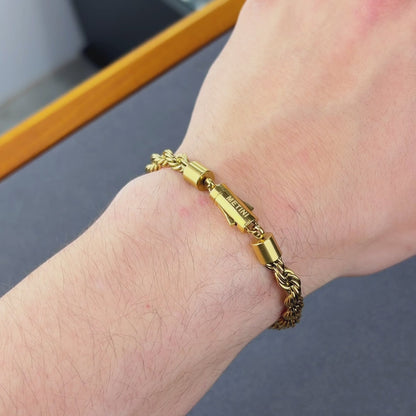Gold Rope Bracelet - 6mm