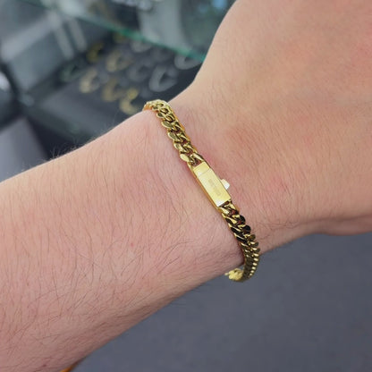 Gold Cuban Bracelet - 6mm