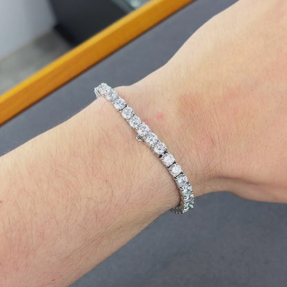 White Gold Tennis Bracelet - 5mm
