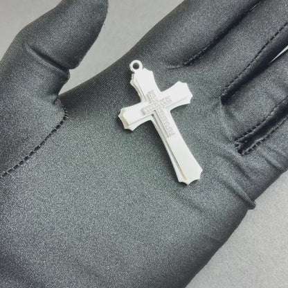 Royal Cross Pendant White Gold