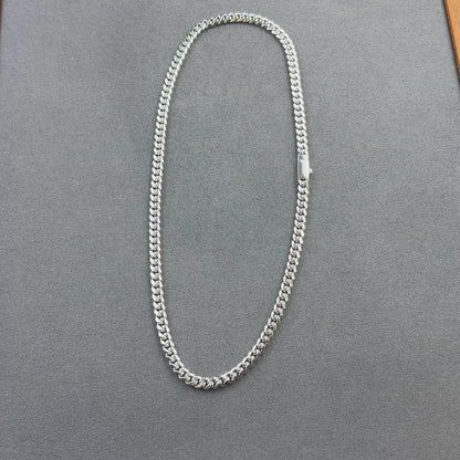White Gold Cuban Chain - 6mm