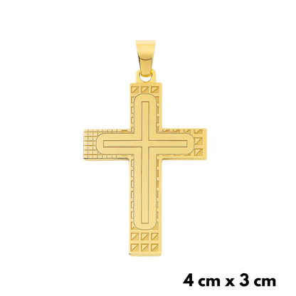 Sacred Cross Pendant Gold