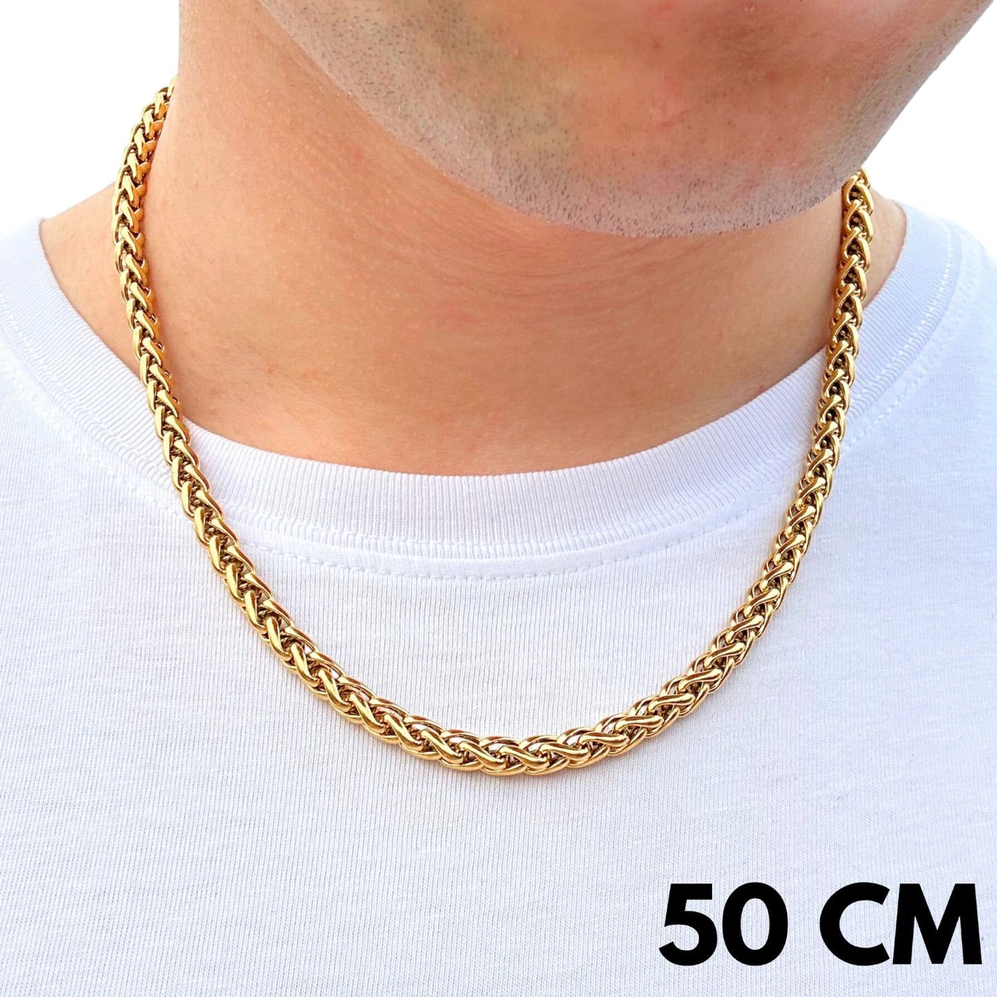 Gold Wheat Chain - 6mm