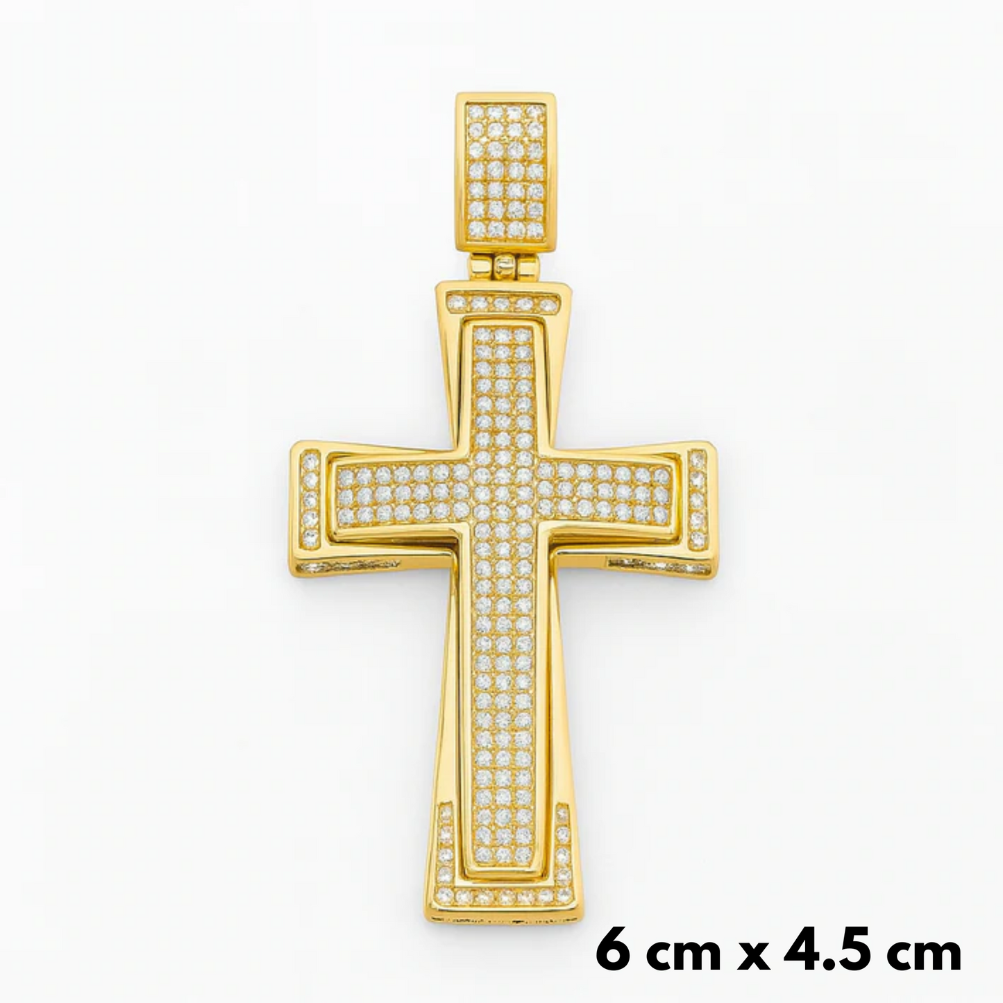 SET - Gold Cuban Chain 10mm + Imperial Cross Pendant Gold