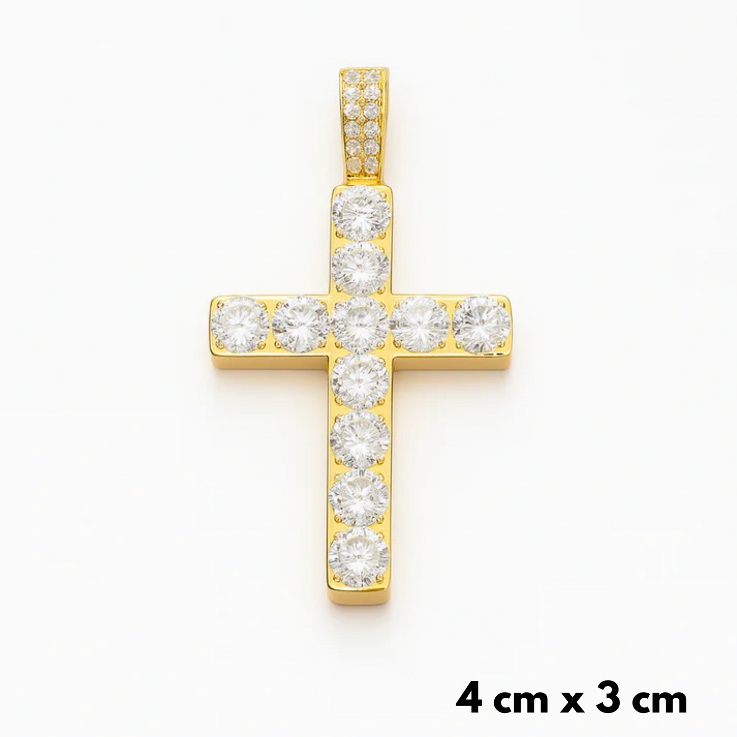 Diamond Cross Pendant Gold