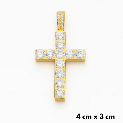 Diamond Cross Pendant Gold