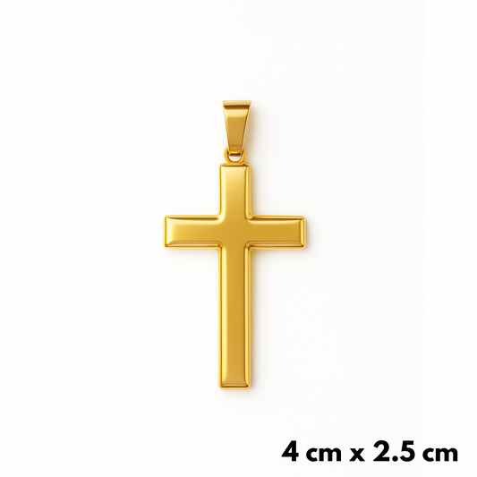 Clean Cross Pendant Gold