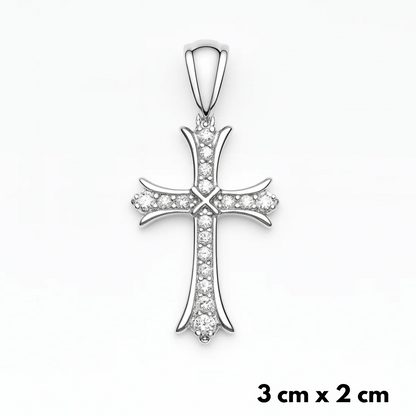 Grand Cross Pendant White Gold