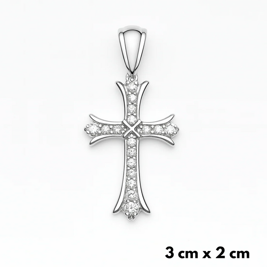 Grand Cross Pendant White Gold