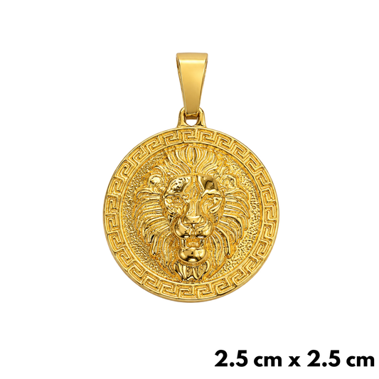 Greek Lion Pendant Gold